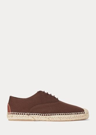 Brown Women’s Ralph Lauren Canvas Lace-Up Espadrille