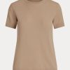 Brown Women’s Ralph Lauren Cashmere Jersey Short-Sleeve Sweaters
