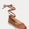 Brown Women’s Ralph Lauren Cecilia Nappa Leather Lace-Up Flat Shoes Brown Women’s Ralph Lauren Cecilia Nappa Leather Lace-Up Flat Shoes