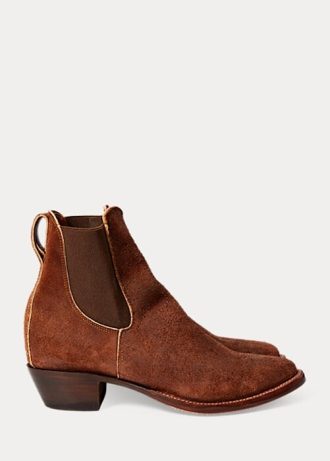 Brown Women’s Ralph Lauren Chelsea Plainview Suede Boots