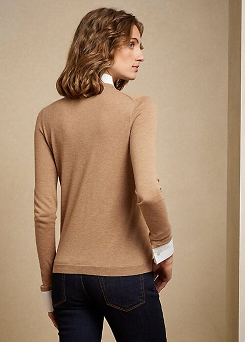 Brown Women’s Ralph Lauren Collared Cashmere Sweaters Brown Women’s Ralph Lauren Collared Cashmere Sweaters