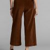 Brown Women’s Ralph Lauren Cropped Corduroy Wide-Leg Pants