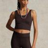 Brown Women’s Ralph Lauren Cropped Sueded Jersey Tanks Brown Women’s Ralph Lauren Cropped Sueded Jersey Tanks