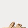 Brown Women’s Ralph Lauren Ezra Calfskin Suede Sandals