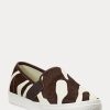 Brown Women’s Ralph Lauren Jinny Haircalf Slip-On Sneakers Brown Women’s Ralph Lauren Jinny Haircalf Slip-On Sneakers
