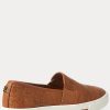 Brown Women’s Ralph Lauren Jinny Woven Slip-On Sneakers