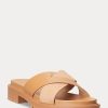 Brown Women’s Ralph Lauren Kelsie Nappa Leather & Suede Sandals Brown Women’s Ralph Lauren Kelsie Nappa Leather & Suede Sandals