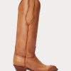 Brown Women’s Ralph Lauren Kiera Leather Cowboy Boots