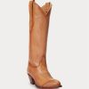Brown Women’s Ralph Lauren Kiera Leather Cowboy Boots