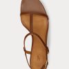 Brown Women’s Ralph Lauren Lambskin Kitten-Heel Sandals