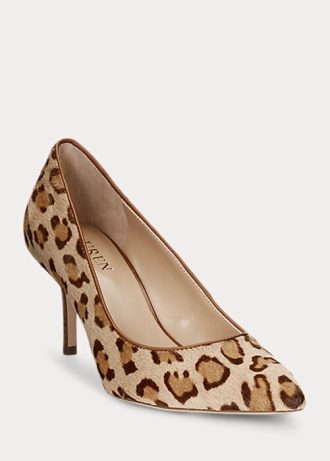 Brown Women’s Ralph Lauren Lanette Haircalf Heels