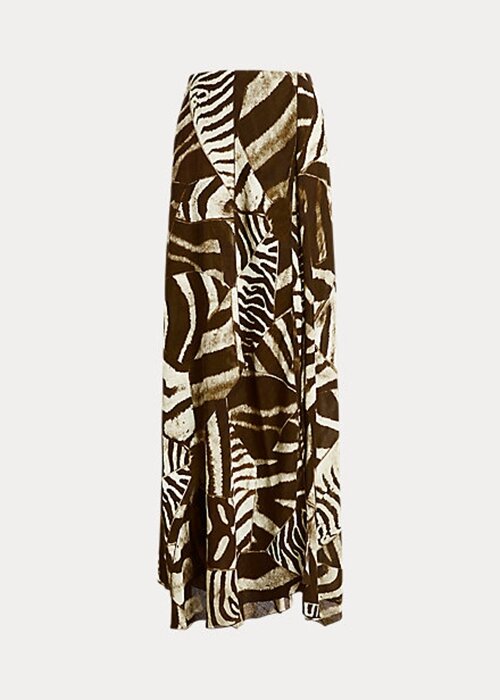 Brown Women’s Ralph Lauren Liliosa Zebra-Print Linen Voile Skirts Brown Women’s Ralph Lauren Liliosa Zebra-Print Linen Voile Skirts