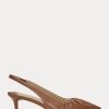 Brown Women’s Ralph Lauren Lolah Nappa Leather Slingback Heels