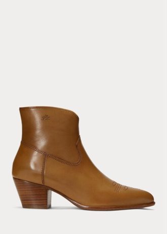Brown Women’s Ralph Lauren Lucille Leather Boots