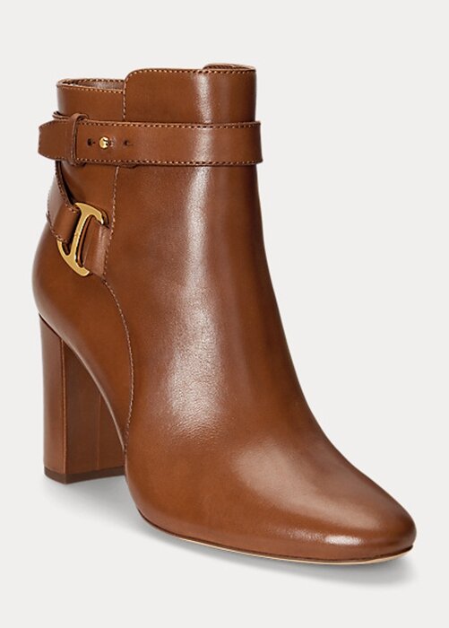Brown Women’s Ralph Lauren Madelyn Burnished Leatherie Boots Brown Women’s Ralph Lauren Madelyn Burnished Leatherie Boots