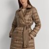 Brown Women’s Ralph Lauren Metallic Quilted Down Coats Brown Women’s Ralph Lauren Metallic Quilted Down Coats