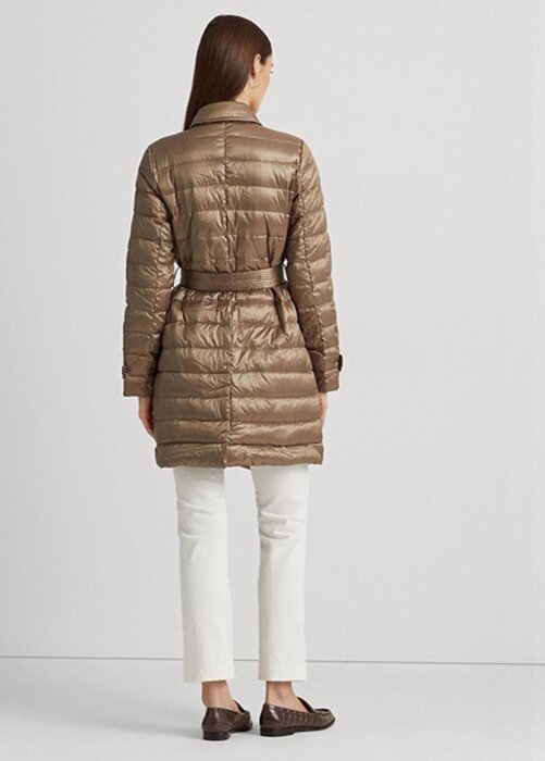 Brown Women’s Ralph Lauren Metallic Quilted Down Coats Brown Women’s Ralph Lauren Metallic Quilted Down Coats