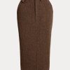 Brown Women’s Ralph Lauren Mychele Wool Herringbone Skirts