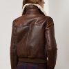Brown Women’s Ralph Lauren Niketa Burnished Merino Shearling Jackets