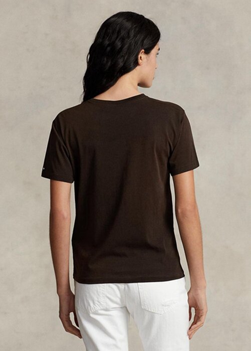 Brown Women’s Ralph Lauren Rl Logo Jersey T Shirts Brown Women’s Ralph Lauren Rl Logo Jersey T Shirts