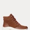 Brown Women’s Ralph Lauren Rylee Suede & Leather High-Top Sneakers