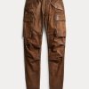 Brown Women’s Ralph Lauren Skinny Leather Cargo Pants