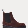 Brown Women’s Ralph Lauren Suede Lug Chelsea Boots