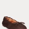 Brown Women’s Ralph Lauren The Suede Pony Ballet Flat Shoes Brown Women’s Ralph Lauren The Suede Pony Ballet Flat Shoes