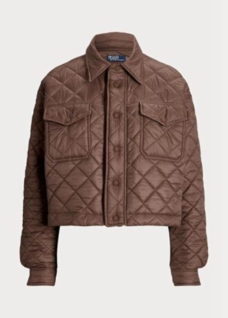 Brown Women’s Ralph Lauren Water-repellent Cropped Quilted  Jackets