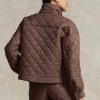Brown Women’s Ralph Lauren Water-repellent Cropped Quilted  Jackets