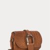Brown Women’s Ralph Lauren Woven Calfskin Welington Crossbody Bags