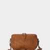 Brown Women’s Ralph Lauren Woven Calfskin Welington Crossbody Bags