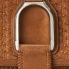 Brown Women’s Ralph Lauren Woven Calfskin Welington Crossbody Bags