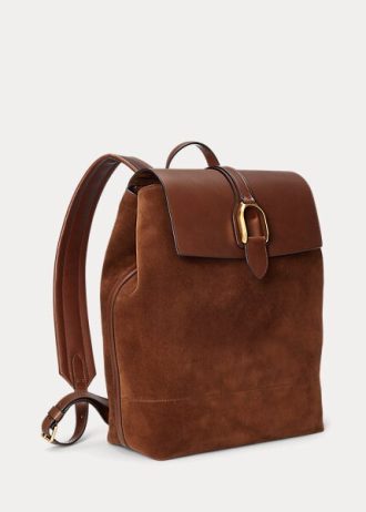 Chocolate Men’s Ralph Lauren Welington Calf-Suede Backpacks