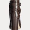 Chocolate Women’s Ralph Lauren Madelyn Burnished Leatherie Boots