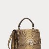 Copper Women’s Ralph Lauren The Python RL Top Handle Handbag