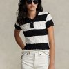 Cream / Black Women’s Ralph Lauren Slim Fit Cable-Knit Polo Shirts Cream / Black Women’s Ralph Lauren Slim Fit Cable-Knit Polo Shirts