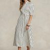 Cream / Black Women’s Ralph Lauren Striped Mulberry Silk Dress Cream / Black Women’s Ralph Lauren Striped Mulberry Silk Dress