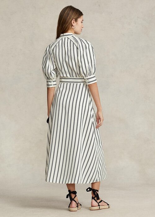 Cream / Black Women’s Ralph Lauren Striped Mulberry Silk Dress Cream / Black Women’s Ralph Lauren Striped Mulberry Silk Dress