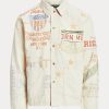 Cream Men’s Ralph Lauren Denim Graphic Painter Jackets