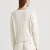 Cream Women’s Ralph Lauren Aran-Knit Cotton Boatneck Sweaters Cream Women’s Ralph Lauren Aran-Knit Cotton Boatneck Sweaters