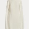Cream Women’s Ralph Lauren Cape Georgette Cocktail Dress