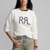 Cream Women’s Ralph Lauren Logo French Terry Crewneck Sweatshirts Cream Women’s Ralph Lauren Logo French Terry Crewneck Sweatshirts