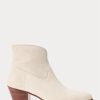 Cream Women’s Ralph Lauren Lucille Calfskin-Suede Boots