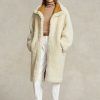 Cream Women’s Ralph Lauren Oversize Reversible Shearling Coats Cream Women’s Ralph Lauren Oversize Reversible Shearling Coats