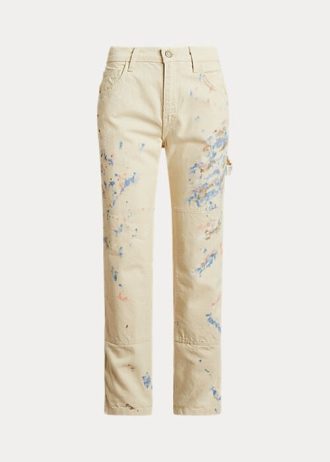 Cream Women’s Ralph Lauren Paint-Splatter Denim Carpenter Jeans