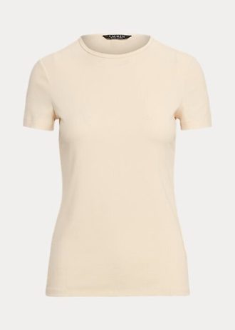 Cream Women’s Ralph Lauren Stretch Cotton T Shirts Cream Women’s Ralph Lauren Stretch Cotton T Shirts
