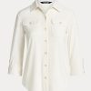 Cream Women’s Ralph Lauren Stretch Jersey Shirts