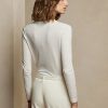 Cream Women’s Ralph Lauren Wool Long-Sleeve V-Neck Sweaters