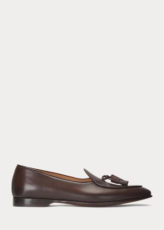 Dark Brown Men’s Ralph Lauren Belvin Calfskin Dress Shoes